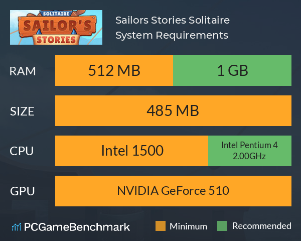 Sailor’s Stories Solitaire System Requirements PC Graph - Can I Run Sailor’s Stories Solitaire Sailor’s Stories Solitaire System Requirements PC Graph - Can I Run Sailor’s Stories Solitaire