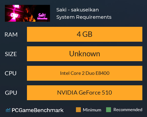 Saki - sakuseikan. System Requirements PC Graph - Can I Run Saki - sakuseikan.