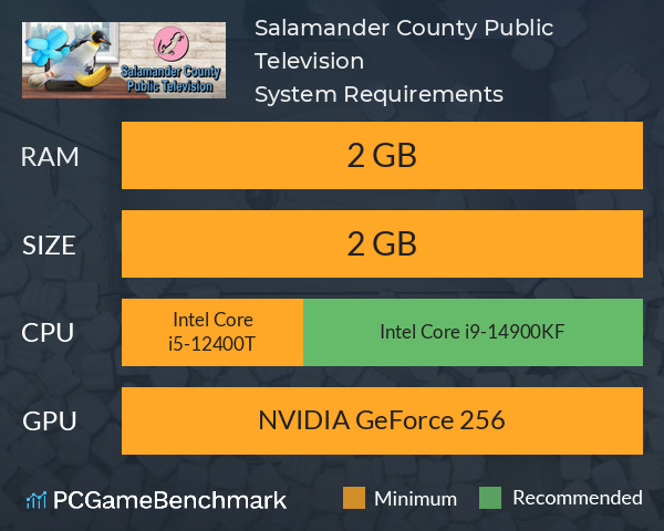 Salamander County Public Television System Requirements PC Graph - Can I Run Salamander County Public Television Salamander County Public Television System Requirements PC Graph - Can I Run Salamander County Public Television