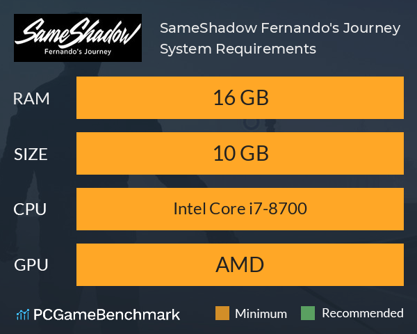 SameShadow: Fernando's Journey System Requirements PC Graph - Can I Run SameShadow: Fernando's Journey SameShadow: Fernando's Journey System Requirements PC Graph - Can I Run SameShadow: Fernando's Journey