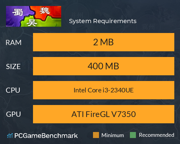 三国之旅 System Requirements PC Graph - Can I Run 三国之旅 三国之旅 System Requirements PC Graph - Can I Run 三国之旅