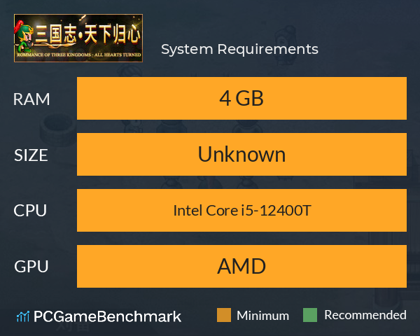 三国志·天下归心 System Requirements PC Graph - Can I Run 三国志·天下归心 三国志·天下归心 System Requirements PC Graph - Can I Run 三国志·天下归心