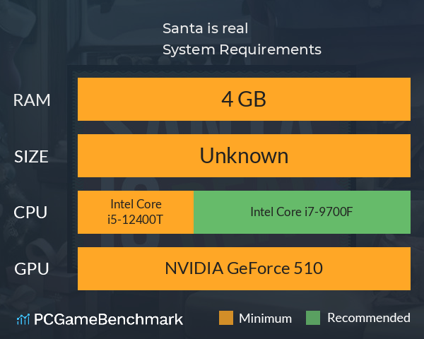 Santa is real System Requirements PC Graph - Can I Run Santa is real Santa is real System Requirements PC Graph - Can I Run Santa is real