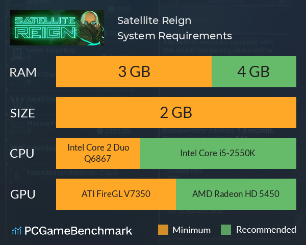 Satellite Reign System Requirements PC Graph - Can I Run Satellite Reign