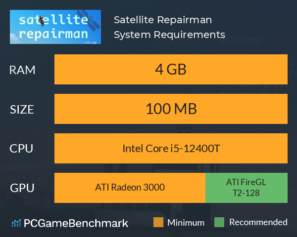 Satellite Repairman System Requirements PC Graph - Can I Run Satellite Repairman Satellite Repairman System Requirements PC Graph - Can I Run Satellite Repairman