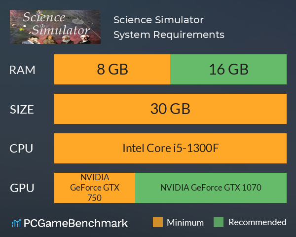 Science Simulator System Requirements PC Graph - Can I Run Science Simulator Science Simulator System Requirements PC Graph - Can I Run Science Simulator