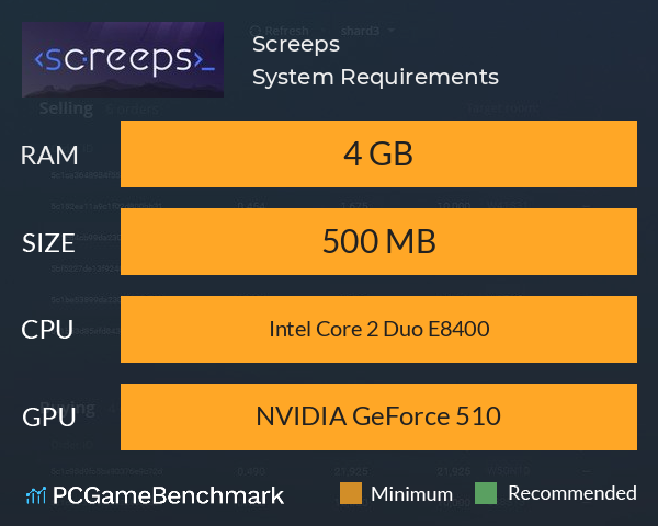 Screeps System Requirements PC Graph - Can I Run Screeps