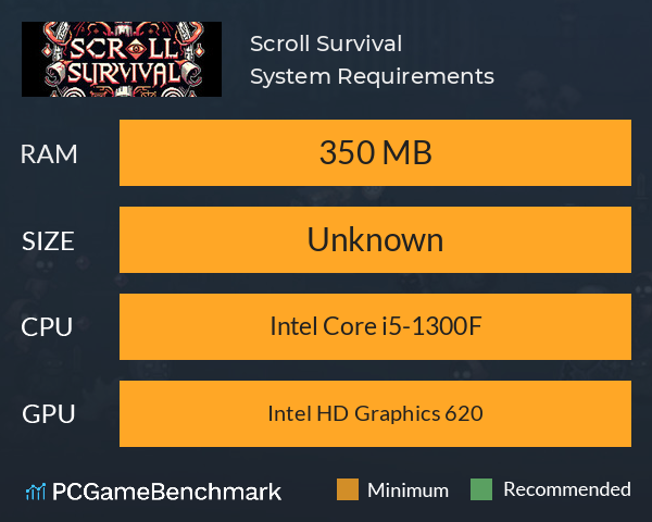 Scroll Survival System Requirements PC Graph - Can I Run Scroll Survival