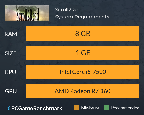 Scroll2Read System Requirements PC Graph - Can I Run Scroll2Read Scroll2Read System Requirements PC Graph - Can I Run Scroll2Read