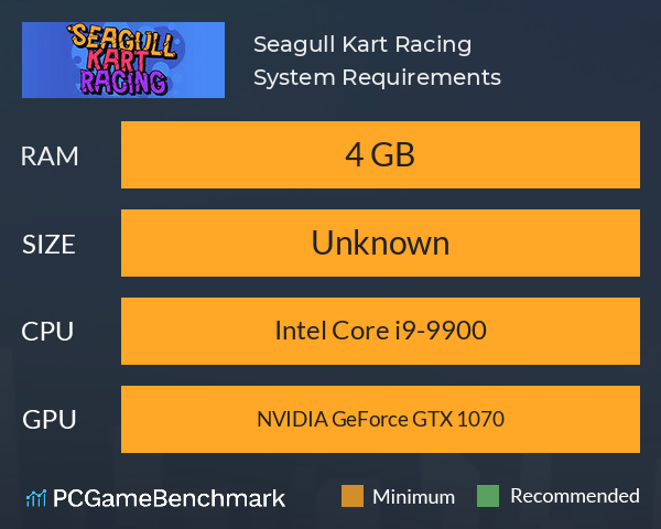 Seagull Kart Racing System Requirements PC Graph - Can I Run Seagull Kart Racing Seagull Kart Racing System Requirements PC Graph - Can I Run Seagull Kart Racing