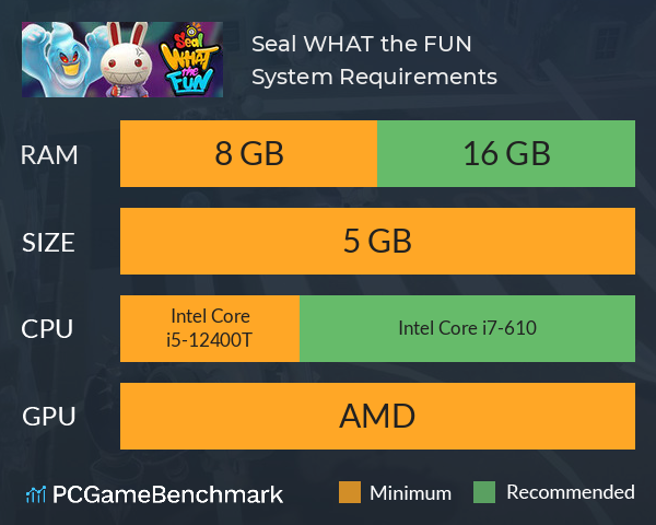 Seal: WHAT the FUN System Requirements PC Graph - Can I Run Seal: WHAT the FUN Seal: WHAT the FUN System Requirements PC Graph - Can I Run Seal: WHAT the FUN
