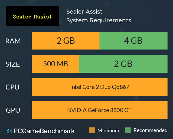 Sealer Assist System Requirements PC Graph - Can I Run Sealer Assist