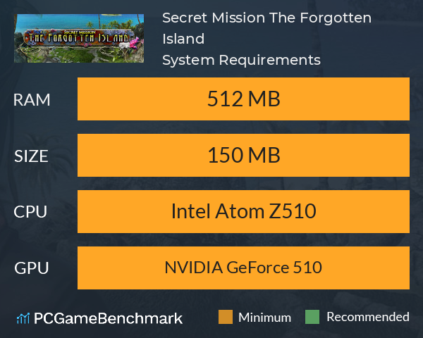 Secret Mission: The Forgotten Island System Requirements PC Graph - Can I Run Secret Mission: The Forgotten Island