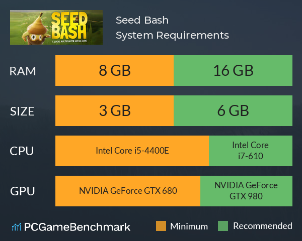 Seed Bash System Requirements PC Graph - Can I Run Seed Bash Seed Bash System Requirements PC Graph - Can I Run Seed Bash