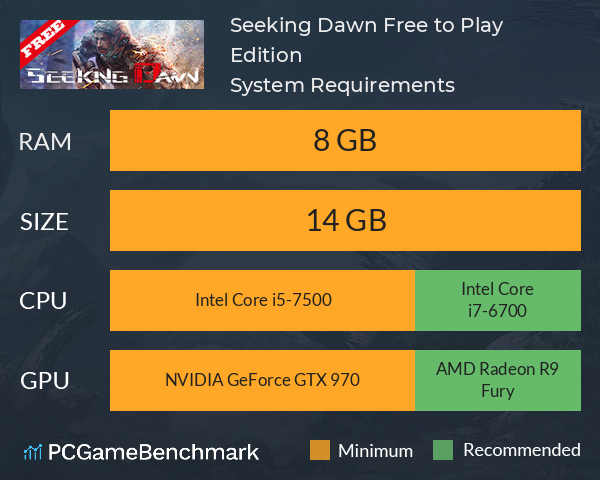 Seeking Dawn: Free to Play Edition System Requirements PC Graph - Can I Run Seeking Dawn: Free to Play Edition