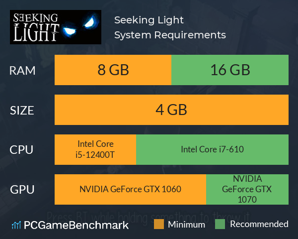 Seeking Light System Requirements PC Graph - Can I Run Seeking Light Seeking Light System Requirements PC Graph - Can I Run Seeking Light
