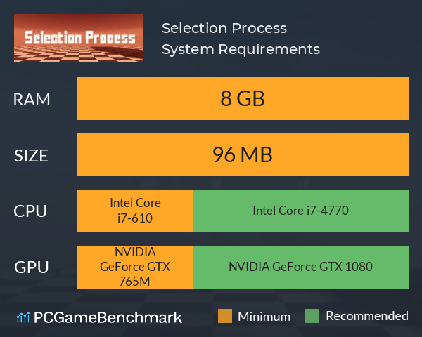 Selection Process System Requirements PC Graph - Can I Run Selection Process