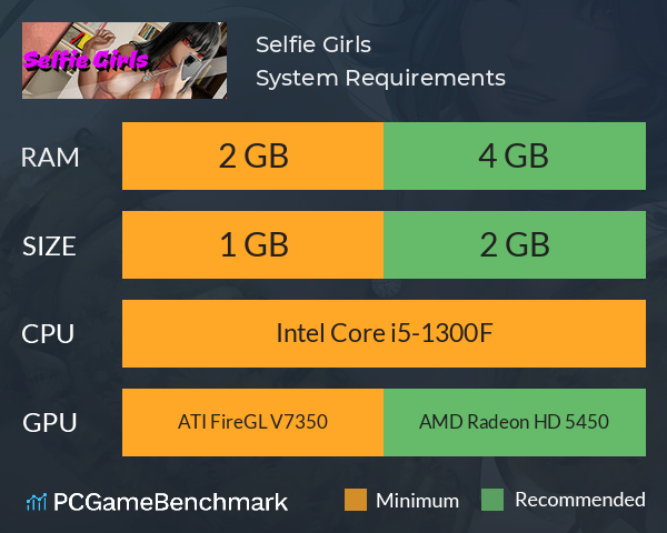 Selfie Girls System Requirements PC Graph - Can I Run Selfie Girls Selfie Girls System Requirements PC Graph - Can I Run Selfie Girls