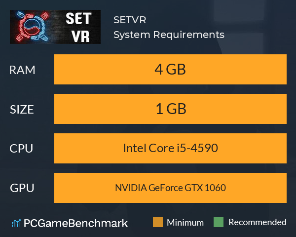 SETVR System Requirements PC Graph - Can I Run SETVR
