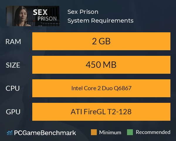 Sex Prison System Requirements PC Graph - Can I Run Sex Prison Sex Prison System Requirements PC Graph - Can I Run Sex Prison