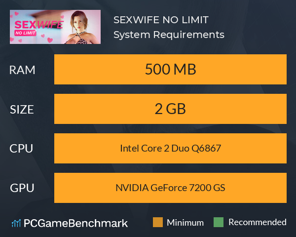SEXWIFE: NO LIMIT System Requirements PC Graph - Can I Run SEXWIFE: NO LIMIT SEXWIFE: NO LIMIT System Requirements PC Graph - Can I Run SEXWIFE: NO LIMIT
