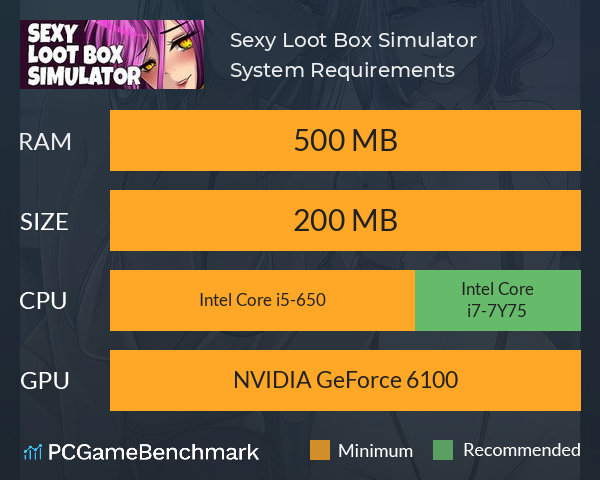 Sexy Loot Box Simulator System Requirements PC Graph - Can I Run Sexy Loot Box Simulator