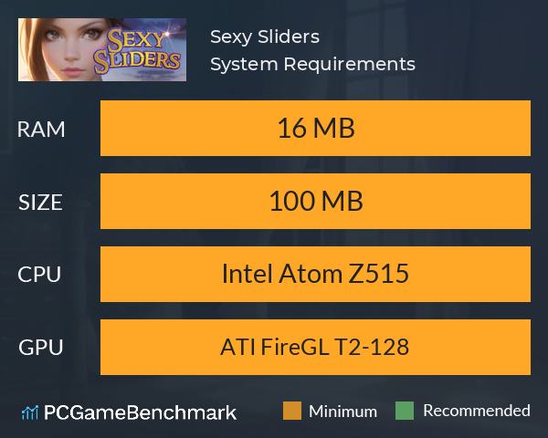 Sexy Sliders System Requirements PC Graph - Can I Run Sexy Sliders Sexy Sliders System Requirements PC Graph - Can I Run Sexy Sliders