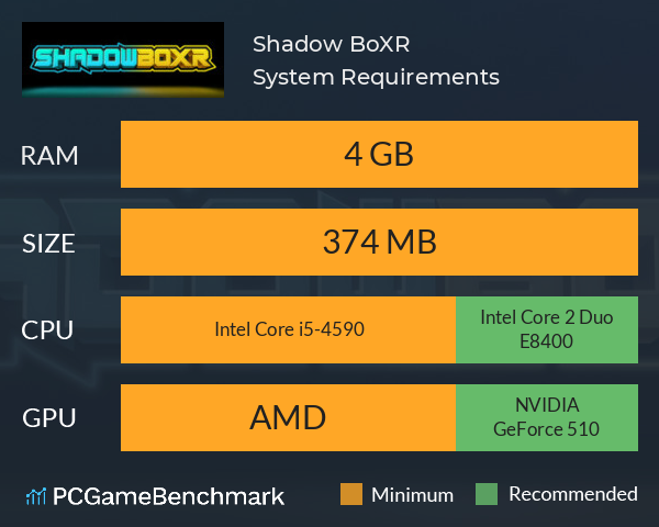 Shadow BoXR System Requirements PC Graph - Can I Run Shadow BoXR Shadow BoXR System Requirements PC Graph - Can I Run Shadow BoXR