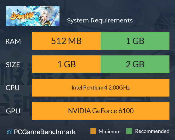 少年封神 System Requirements PC Graph - Can I Run 少年封神