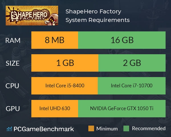 ShapeHero Factory System Requirements PC Graph - Can I Run ShapeHero Factory ShapeHero Factory System Requirements PC Graph - Can I Run ShapeHero Factory