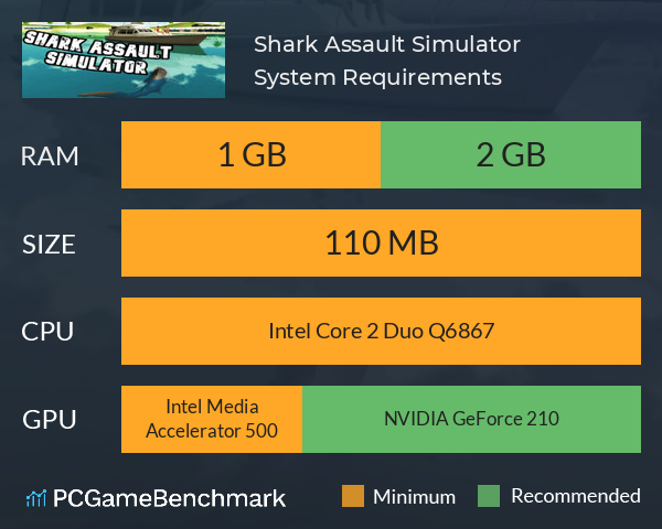Shark Assault Simulator System Requirements PC Graph - Can I Run Shark Assault Simulator