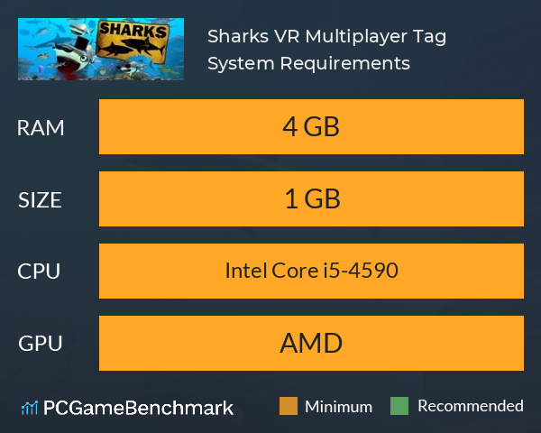 Sharks: VR Multiplayer Tag System Requirements PC Graph - Can I Run Sharks: VR Multiplayer Tag