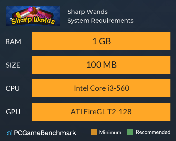 Sharp Wands System Requirements PC Graph - Can I Run Sharp Wands