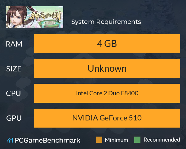 神马江湖 System Requirements PC Graph - Can I Run 神马江湖
