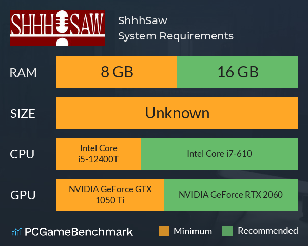 Shhh!Saw System Requirements PC Graph - Can I Run Shhh!Saw