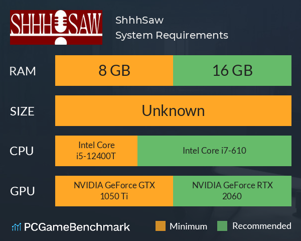 Shhh!Saw System Requirements PC Graph - Can I Run Shhh!Saw