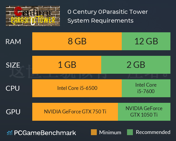 世纪0：寄生之塔 Century 0:Parasitic Tower System Requirements PC Graph - Can I Run 世纪0：寄生之塔 Century 0:Parasitic Tower