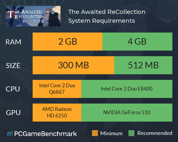 失与寻 ~ The Awaited ReCollection ~ System Requirements PC Graph - Can I Run 失与寻 ~ The Awaited ReCollection ~ 失与寻 ~ The Awaited ReCollection ~ System Requirements PC Graph - Can I Run 失与寻 ~ The Awaited ReCollection ~