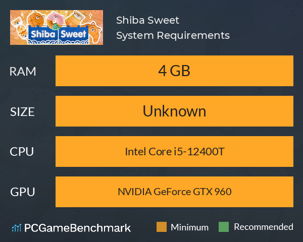 Shiba Sweet System Requirements PC Graph - Can I Run Shiba Sweet Shiba Sweet System Requirements PC Graph - Can I Run Shiba Sweet