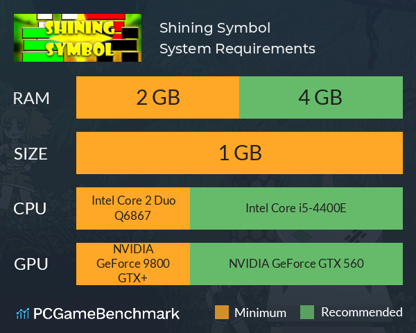 Shining Symbol System Requirements PC Graph - Can I Run Shining Symbol Shining Symbol System Requirements PC Graph - Can I Run Shining Symbol