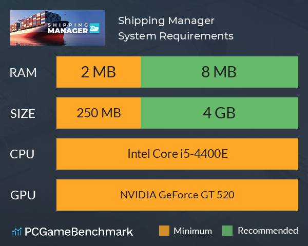Shipping Manager System Requirements PC Graph - Can I Run Shipping Manager