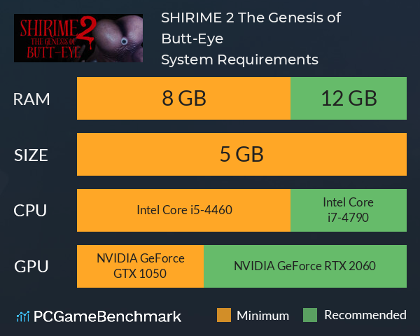 SHIRIME 2: The Genesis of Butt-Eye System Requirements PC Graph - Can I Run SHIRIME 2: The Genesis of Butt-Eye SHIRIME 2: The Genesis of Butt-Eye System Requirements PC Graph - Can I Run SHIRIME 2: The Genesis of Butt-Eye