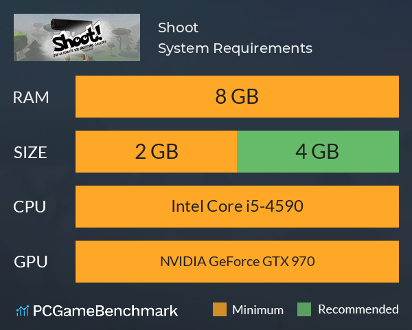 Shoot! System Requirements PC Graph - Can I Run Shoot!