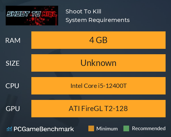 Shoot To Kill System Requirements PC Graph - Can I Run Shoot To Kill Shoot To Kill System Requirements PC Graph - Can I Run Shoot To Kill