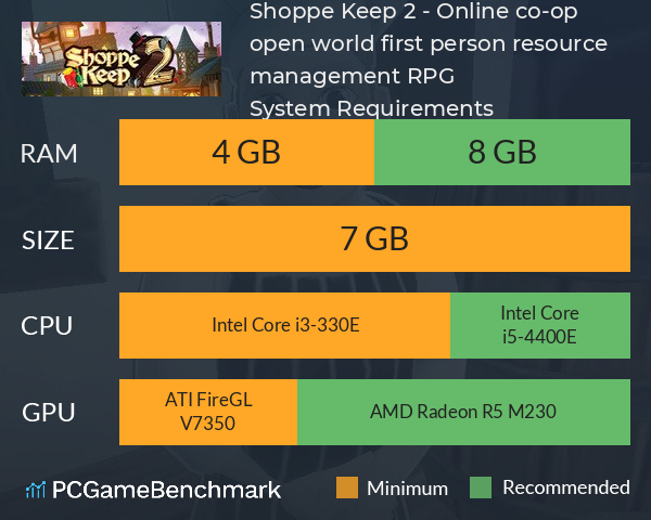 Shoppe Keep 2 - Online co-op open world first person resource management RPG System Requirements PC Graph - Can I Run Shoppe Keep 2 - Online co-op open world first person resource management RPG