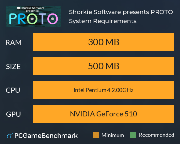 Shorkie Software presents: PROTO System Requirements PC Graph - Can I Run Shorkie Software presents: PROTO Shorkie Software presents: PROTO System Requirements PC Graph - Can I Run Shorkie Software presents: PROTO