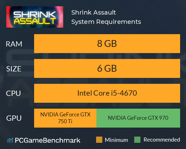 Shrink Assault System Requirements PC Graph - Can I Run Shrink Assault