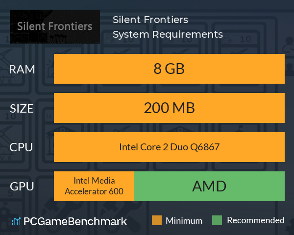 Silent Frontiers System Requirements PC Graph - Can I Run Silent Frontiers Silent Frontiers System Requirements PC Graph - Can I Run Silent Frontiers