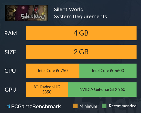 Silent World System Requirements PC Graph - Can I Run Silent World Silent World System Requirements PC Graph - Can I Run Silent World