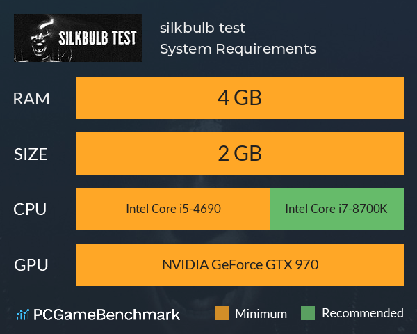 silkbulb test System Requirements PC Graph - Can I Run silkbulb test silkbulb test System Requirements PC Graph - Can I Run silkbulb test